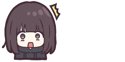 Sticker from the "Menhera-chan. Emoji" sticker pack