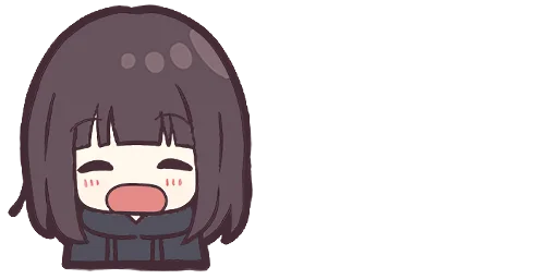 Sticker from the "Menhera-chan. Emoji" sticker pack