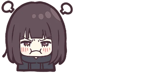 Sticker from the "Menhera-chan. Emoji" sticker pack