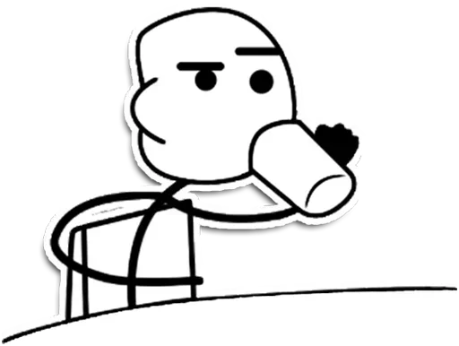 Sticker from the "Desk / meme faces" sticker pack