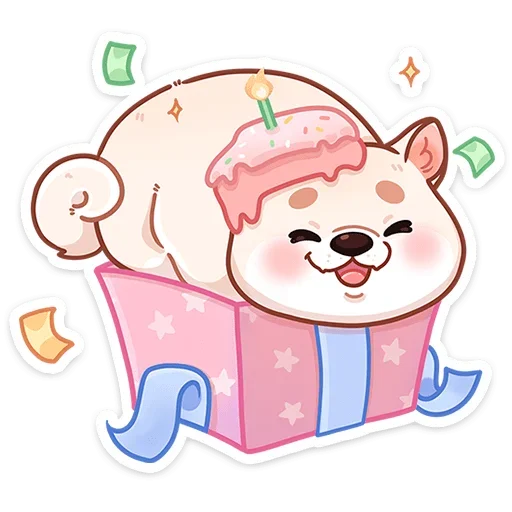 Sticker from the "Шиба" sticker pack