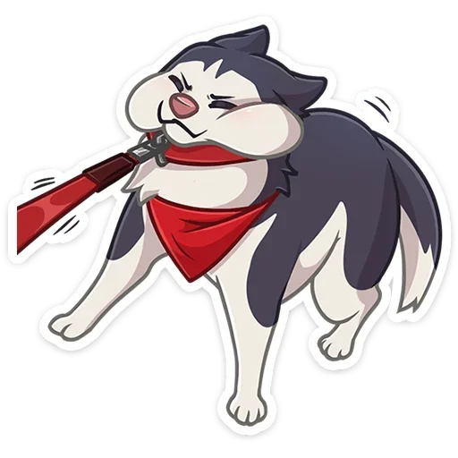 Sticker from the "Лаки" sticker pack