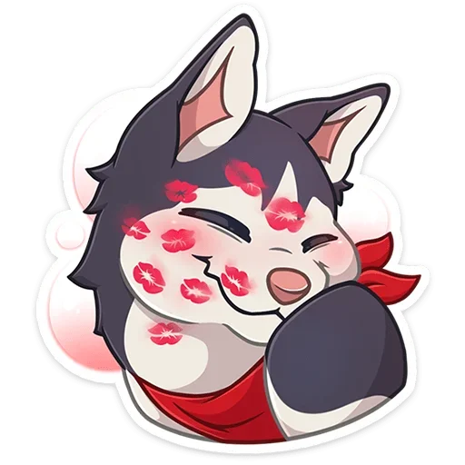 Sticker from the "Лаки" sticker pack