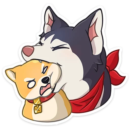 Sticker from the "Лаки" sticker pack