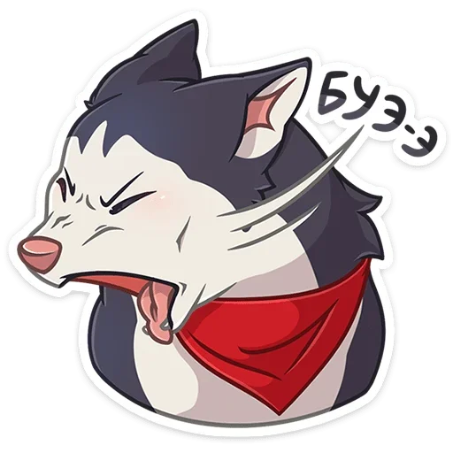 Sticker from the "Лаки" sticker pack