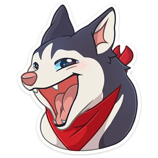 Sticker from the "Лаки" sticker pack