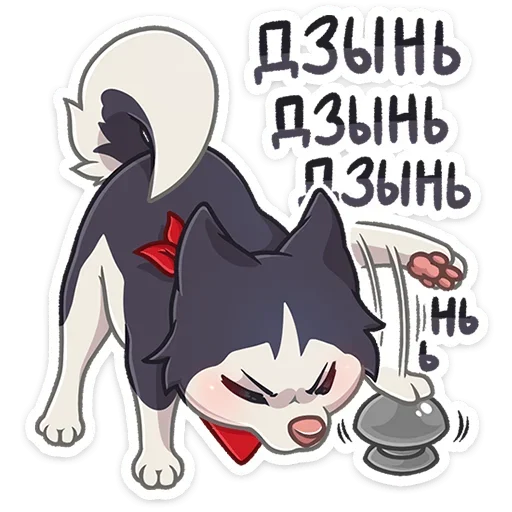 Sticker from the "Лаки" sticker pack