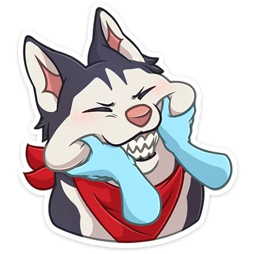 Sticker from the "Лаки" sticker pack