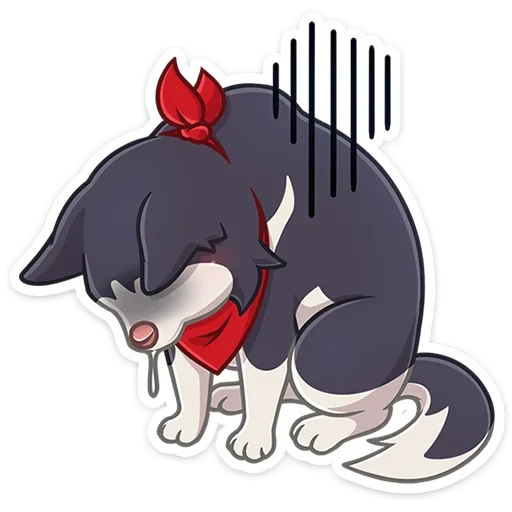 Sticker from the "Лаки" sticker pack