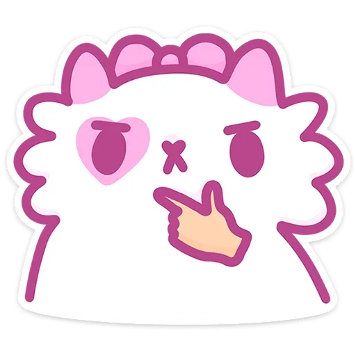 Sticker from the "Кошечка Смешнявка" sticker pack