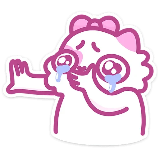 Sticker from the "Кошечка Смешнявка" sticker pack