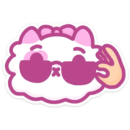 Sticker from the "Кошечка Смешнявка" sticker pack