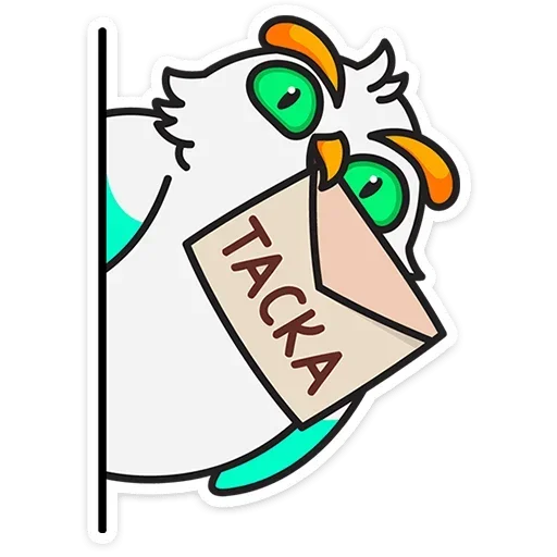 Sticker from the "Филин Марк" sticker pack