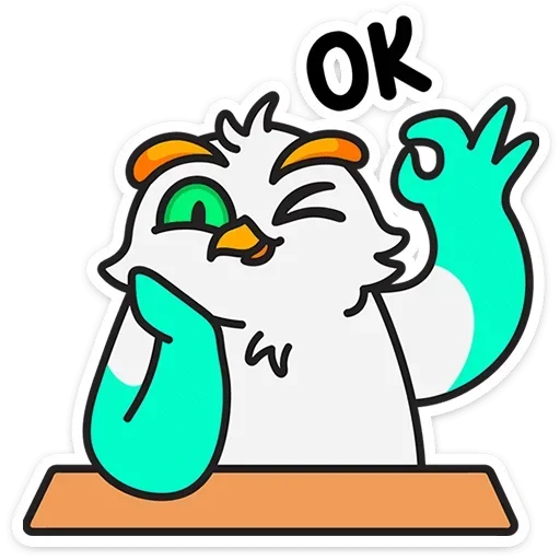 Sticker from the "Филин Марк" sticker pack