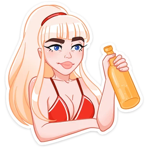 Sticker from the "Отдыхаем с Каталиной" sticker pack