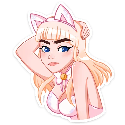 Sticker from the "Кошечка Каталина" sticker pack