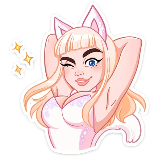 Sticker from the "Кошечка Каталина" sticker pack