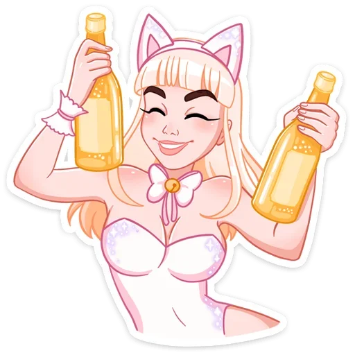 Sticker from the "Кошечка Каталина" sticker pack