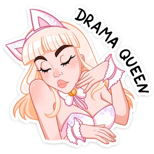 Sticker from the "Кошечка Каталина" sticker pack