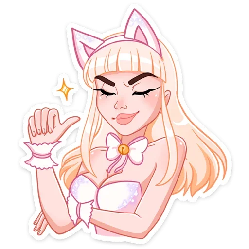 Sticker from the "Кошечка Каталина" sticker pack