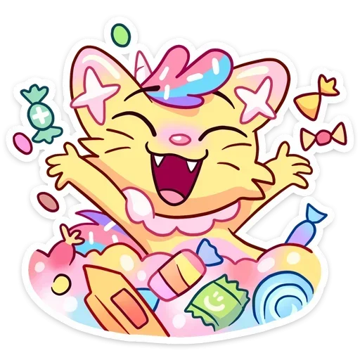 Sticker from the "Уютненький Кэнди Кэт" sticker pack