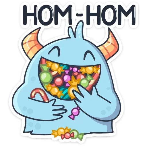 Sticker from the "Монстрик" sticker pack