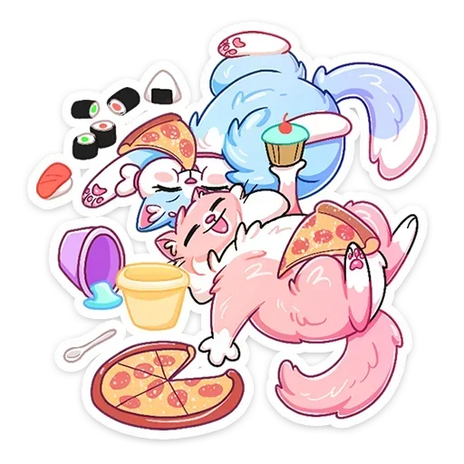 Sticker from the "Замурчательная парочка" sticker pack