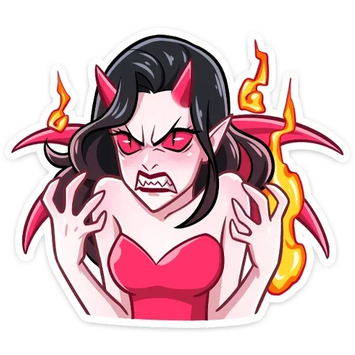 Sticker from the "Дьяволица" sticker pack