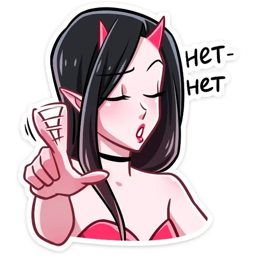 Sticker from the "Дьяволица" sticker pack