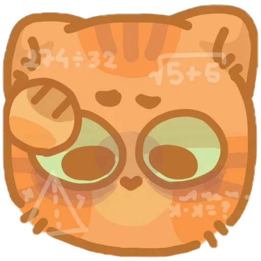 Sticker from the "colored emotions kittens" sticker pack