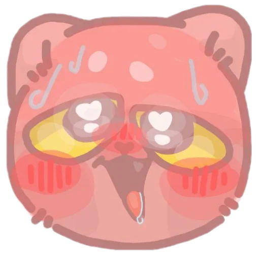 Sticker from the "colored emotions kittens" sticker pack