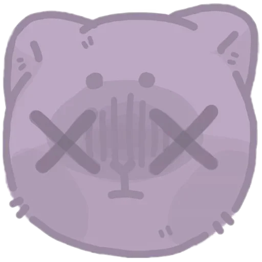 Sticker from the "colored emotions kittens" sticker pack