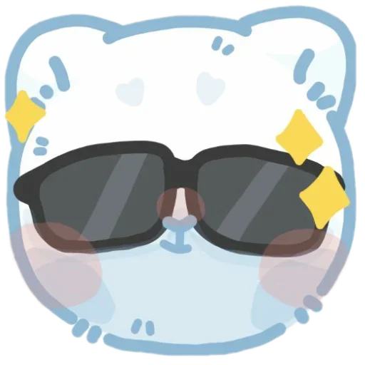 Sticker from the "colored emotions kittens" sticker pack