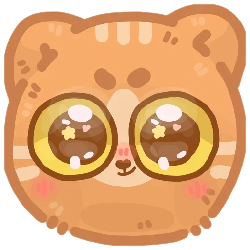 Sticker from the "colored emotions kittens" sticker pack