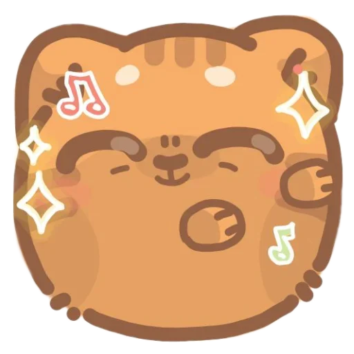 Sticker from the "colored emotions kittens" sticker pack