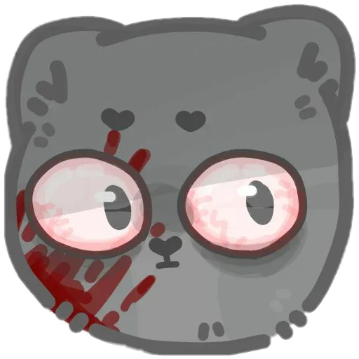 Sticker from the "colored emotions kittens" sticker pack