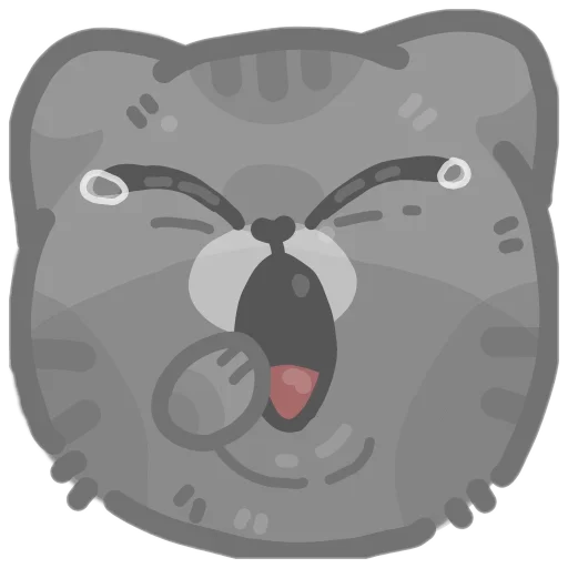 Sticker from the "colored emotions kittens" sticker pack