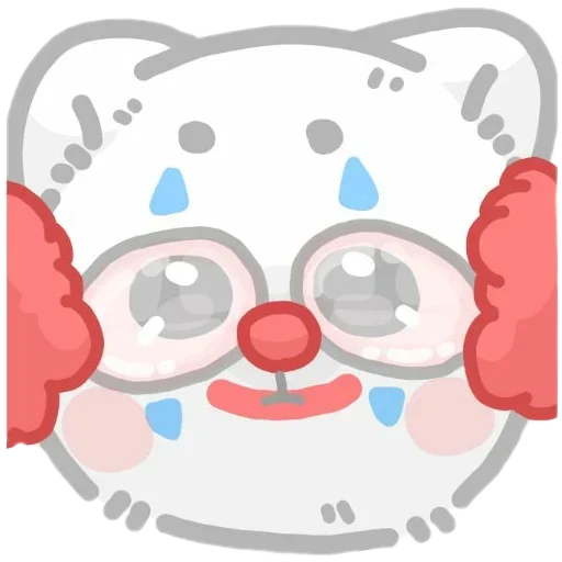 Sticker from the "colored emotions kittens" sticker pack