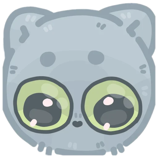 Sticker from the "colored emotions kittens" sticker pack