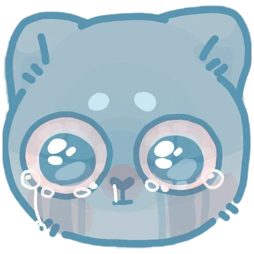 Sticker from the "colored emotions kittens" sticker pack