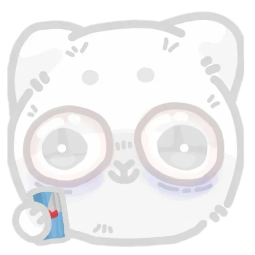 Sticker from the "colored emotions kittens" sticker pack