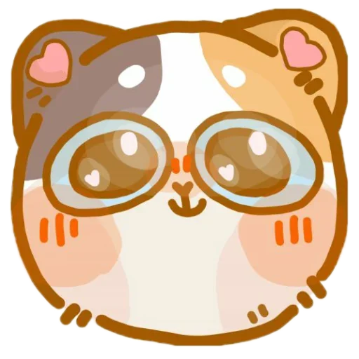 Sticker from the "colored emotions kittens" sticker pack