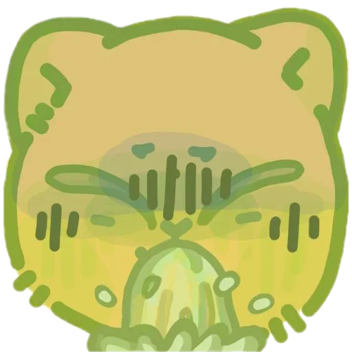 Sticker from the "colored emotions kittens" sticker pack