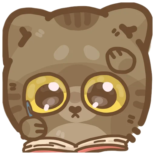 Sticker from the "colored emotions kittens" sticker pack