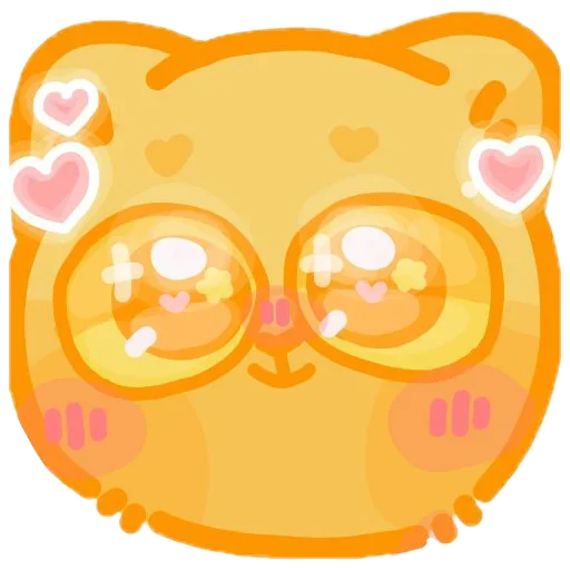 Sticker from the "colored emotions kittens" sticker pack