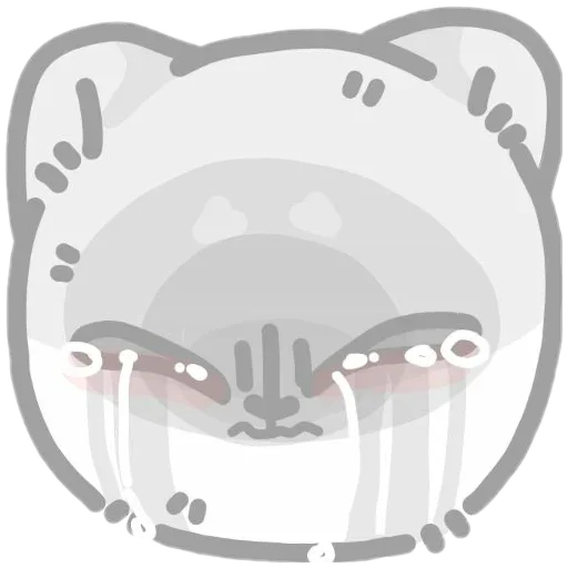 Sticker from the "colored emotions kittens" sticker pack