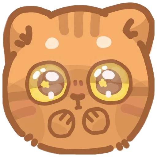 Sticker from the "colored emotions kittens" sticker pack