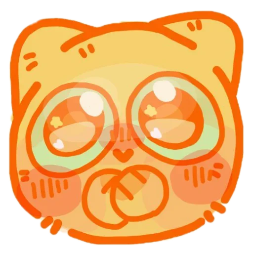 Sticker from the "colored emotions kittens" sticker pack