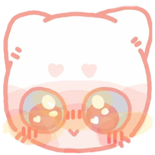 Sticker from the "colored emotions kittens" sticker pack