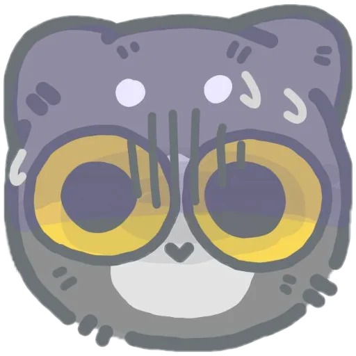 Sticker from the "colored emotions kittens" sticker pack